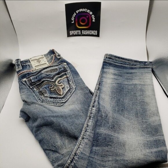 Rock Revival Men's Jeans "Fincher" Slim Boot - Picture 10 of 12